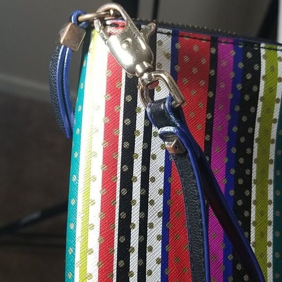 {Stella & Dot} Multicolor Striped Polka Dot Wallet - Picture 7 of 10
